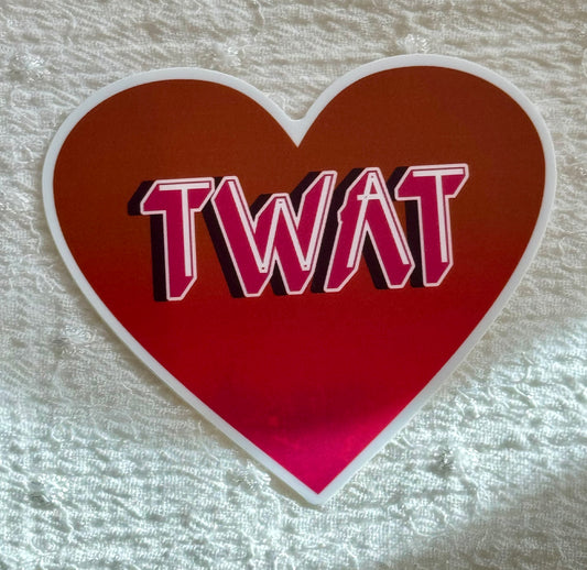 Scattered Mind Twat Heart Sticker