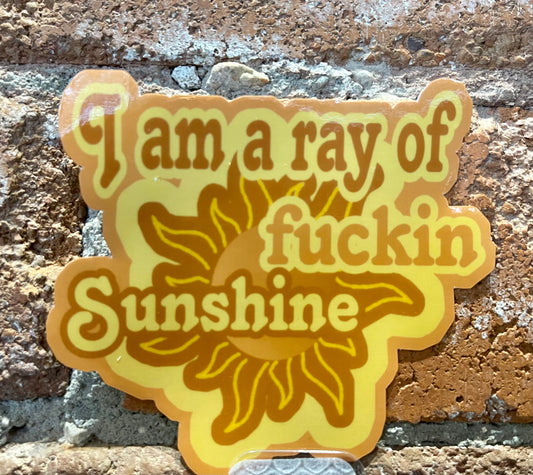 Scattered Mind Ray of Fucking Sunshine Sticker