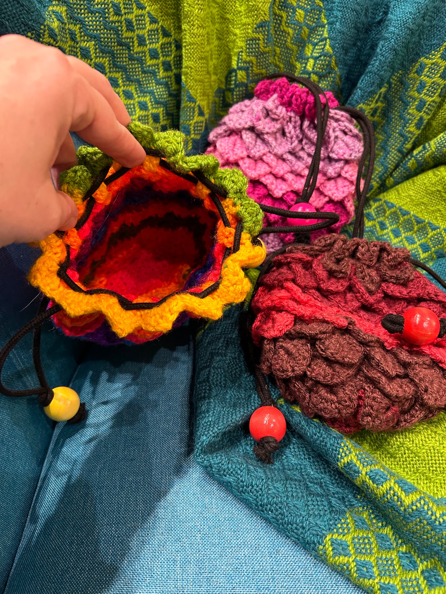 Knots & Crafts by Mikayla Dragon Egg Drawstring Pouch