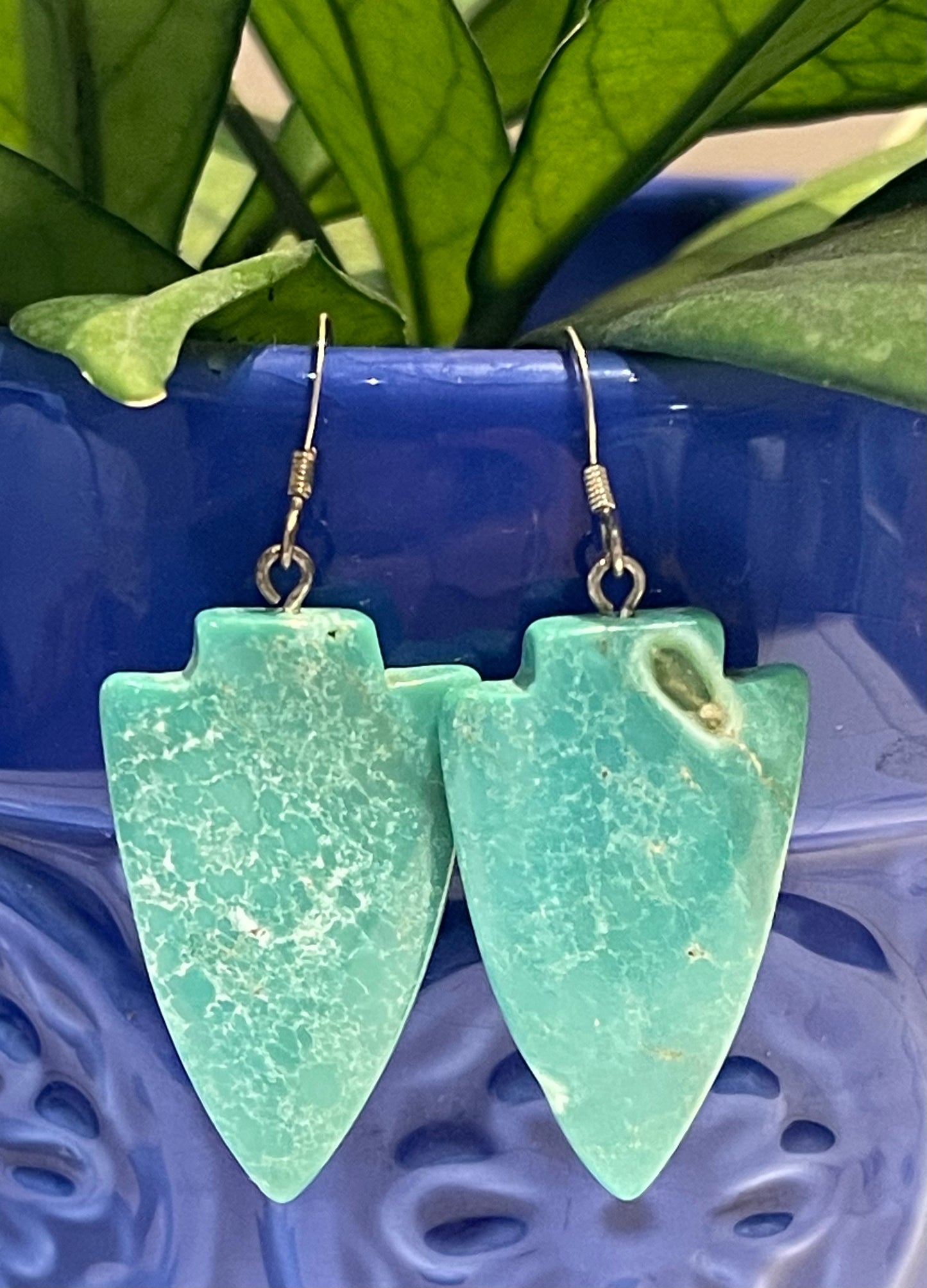 Blossom Turquoise Arrowhead Earrings