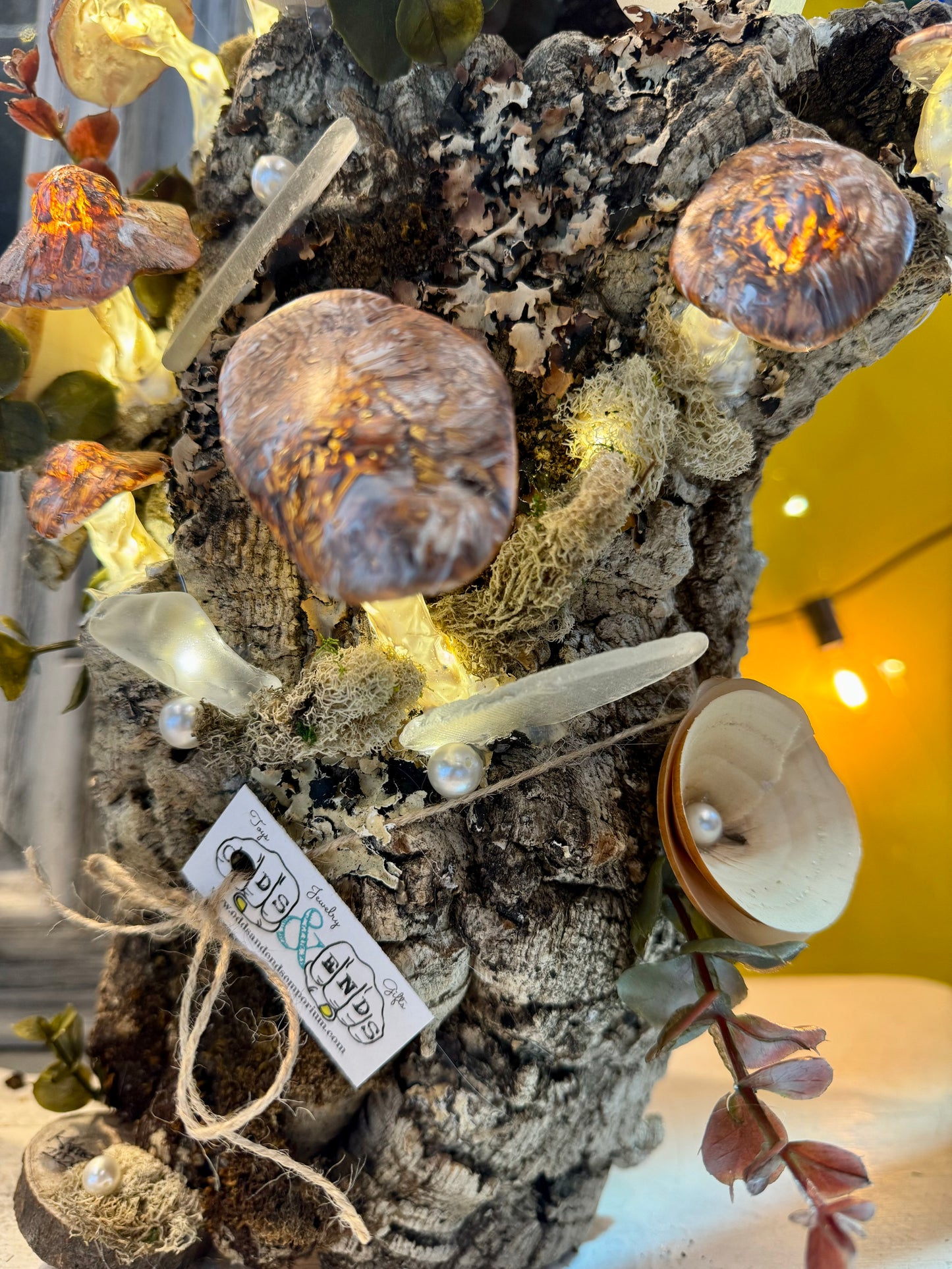 Keely Krueger- Handcrafted Cork Mushroom Light