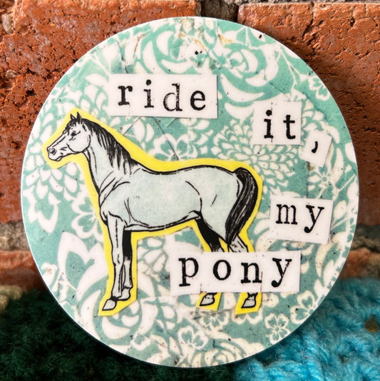 Christine Borst- Ride it, My Pony Sticker
