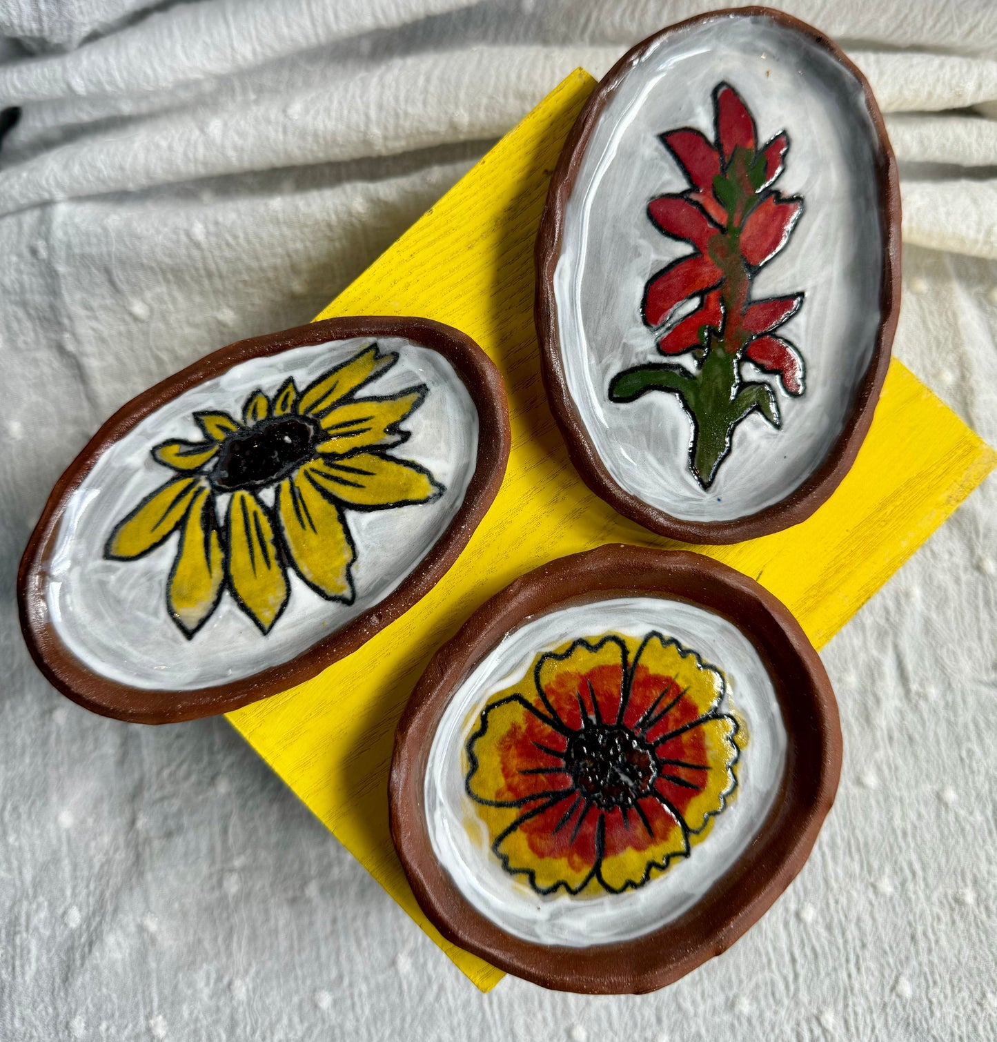 Nitra Olsen Ceramics- Colorado Native Flower Dishes- Medium