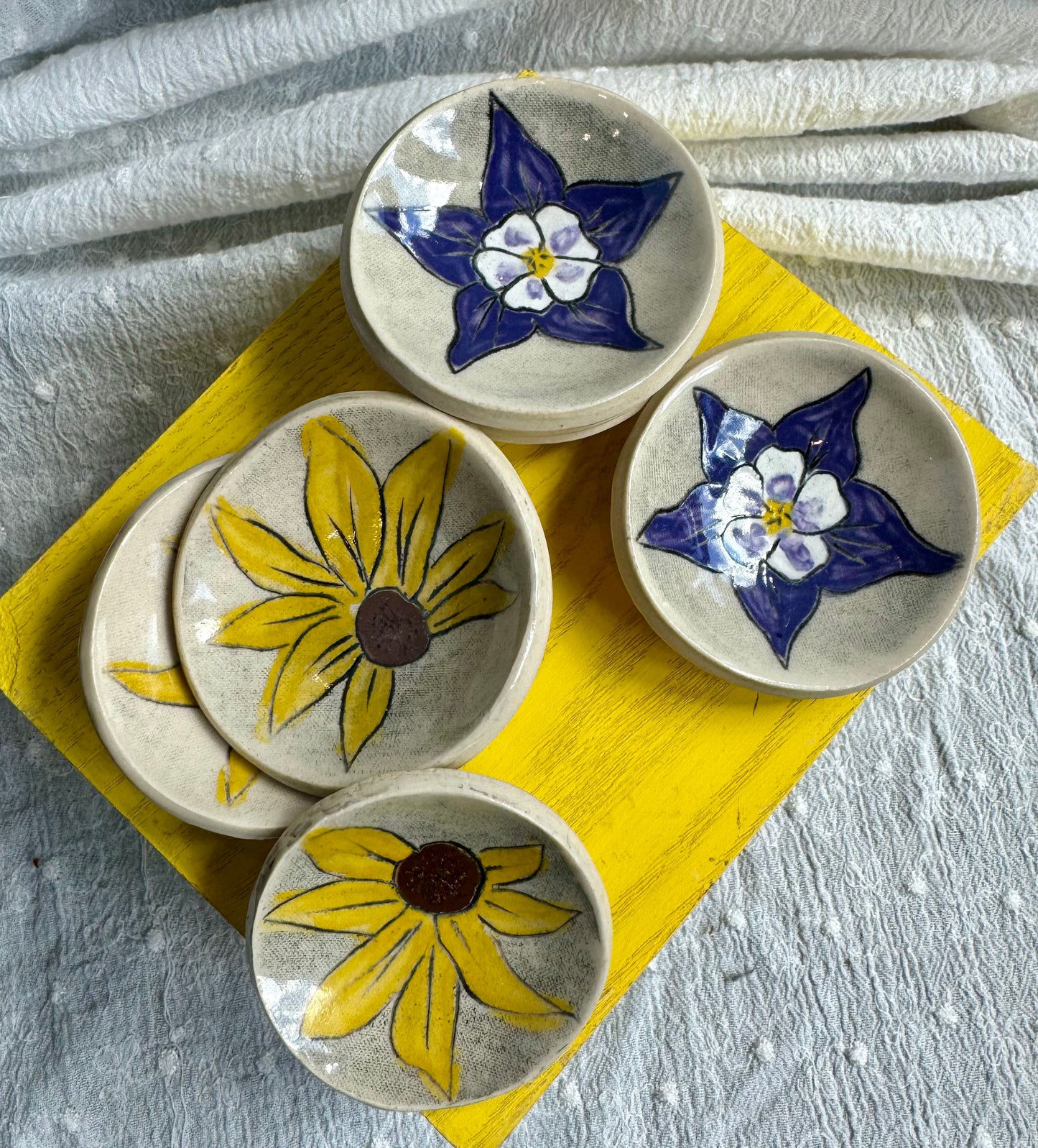 Nitra Olsen Ceramics- Colorado Native Flower Dishes- Small