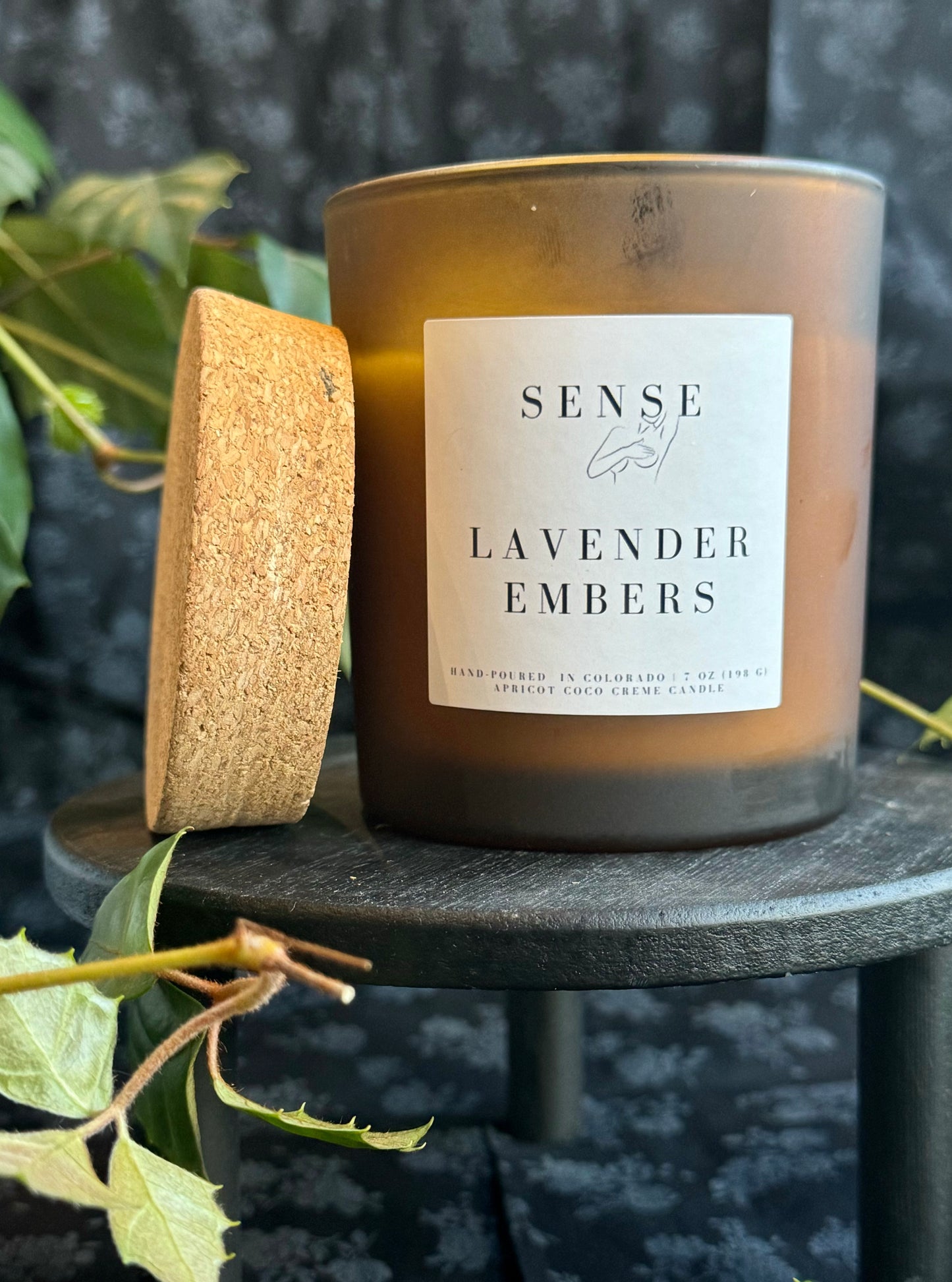 Sense by Cin- Jarred Wooden Wick Candles- Lavender Embers