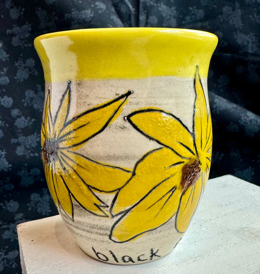 Nitra Olsen Ceramics- Black Eyed Susan Flowers Mug