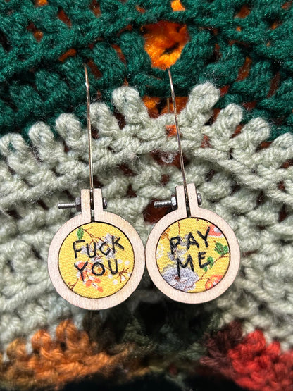 Mini Embroidery Earrings
