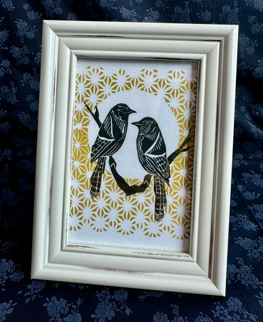 Veronica PremDas Fine Art Print with Frame- "Love Birds" 5x7