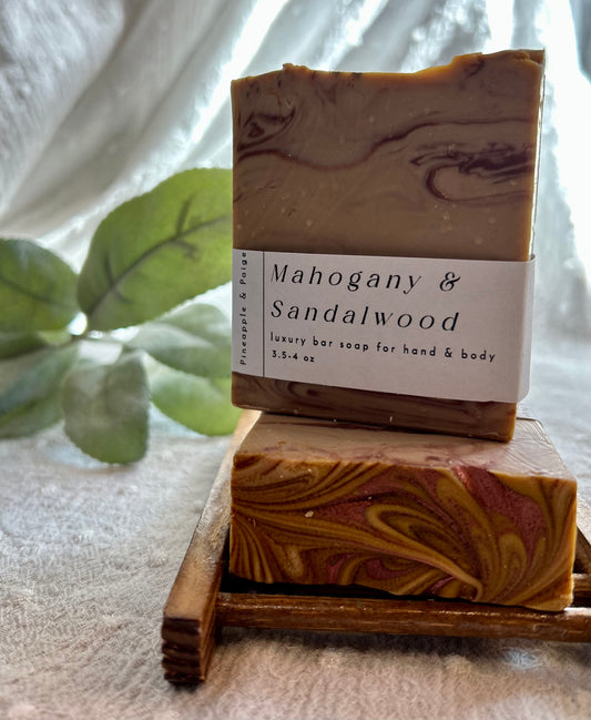 Pineapple & Paige Soap: Mahogany & Sandalwood