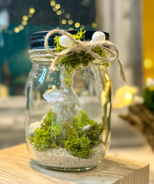 Keely Krueger- Handcrafted Jar Mushroom Terrarium