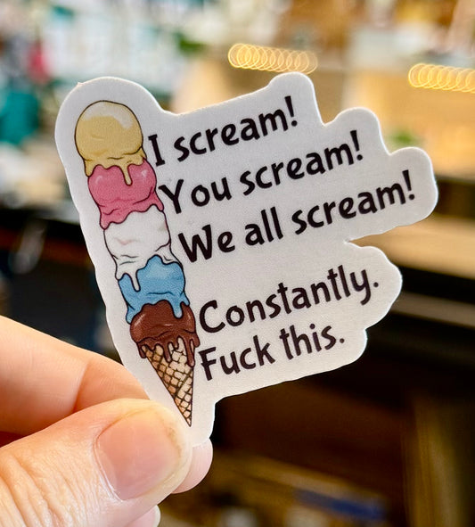 We All Scream Sticker