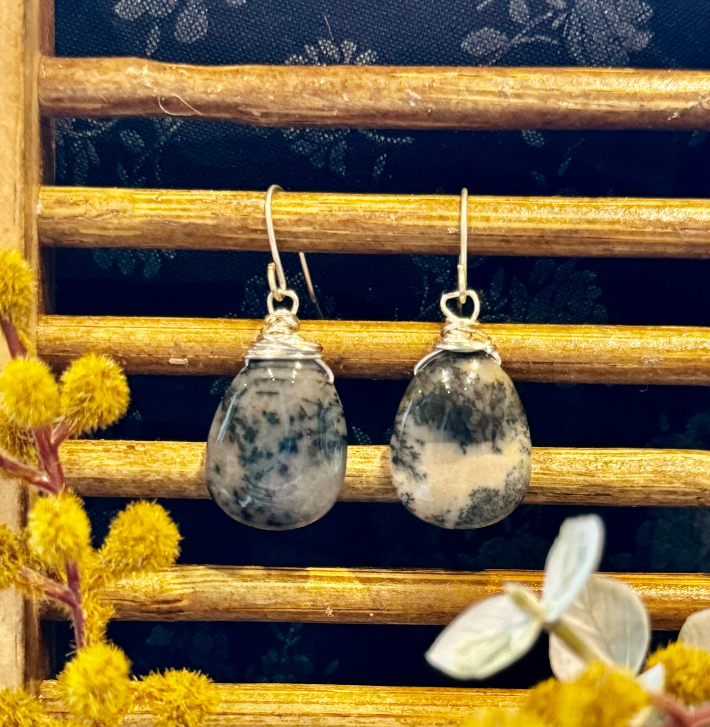 Blossom Designs Fossilized Quartz Earrings