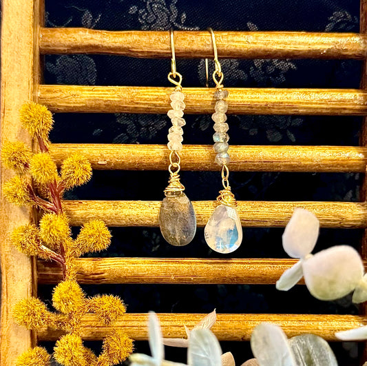 Blossom Designs Day and Night Gemstone Earrings