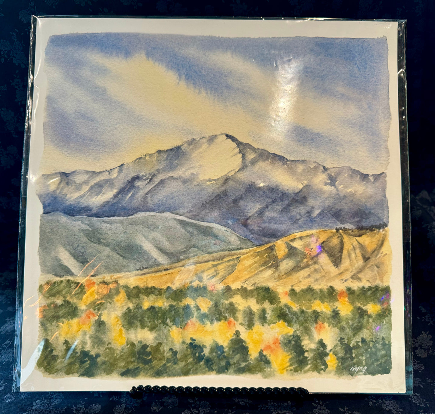 Ivywild Studio- 12"x12" Watercolor Print-Pikes Peak In the Fall