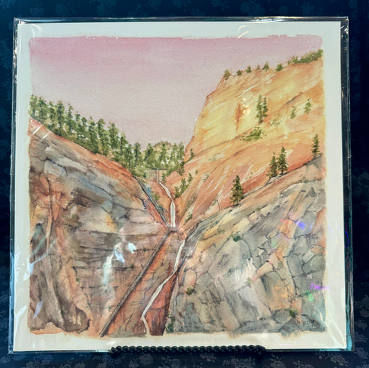 Ivywild Studio- 12"x12" Watercolor Print- Seven Falls