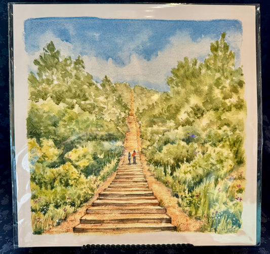 Ivywild Studio- 12"x12" Watercolor Print- Manitou Incline