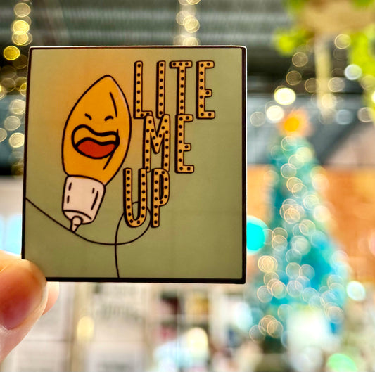 Lite Me Up Christmas Light Sticker