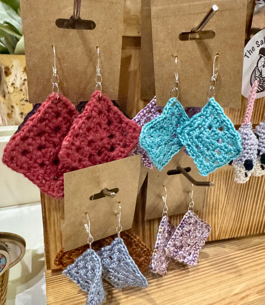 Knots & Crafts by Mikayla Granny Square Earrings