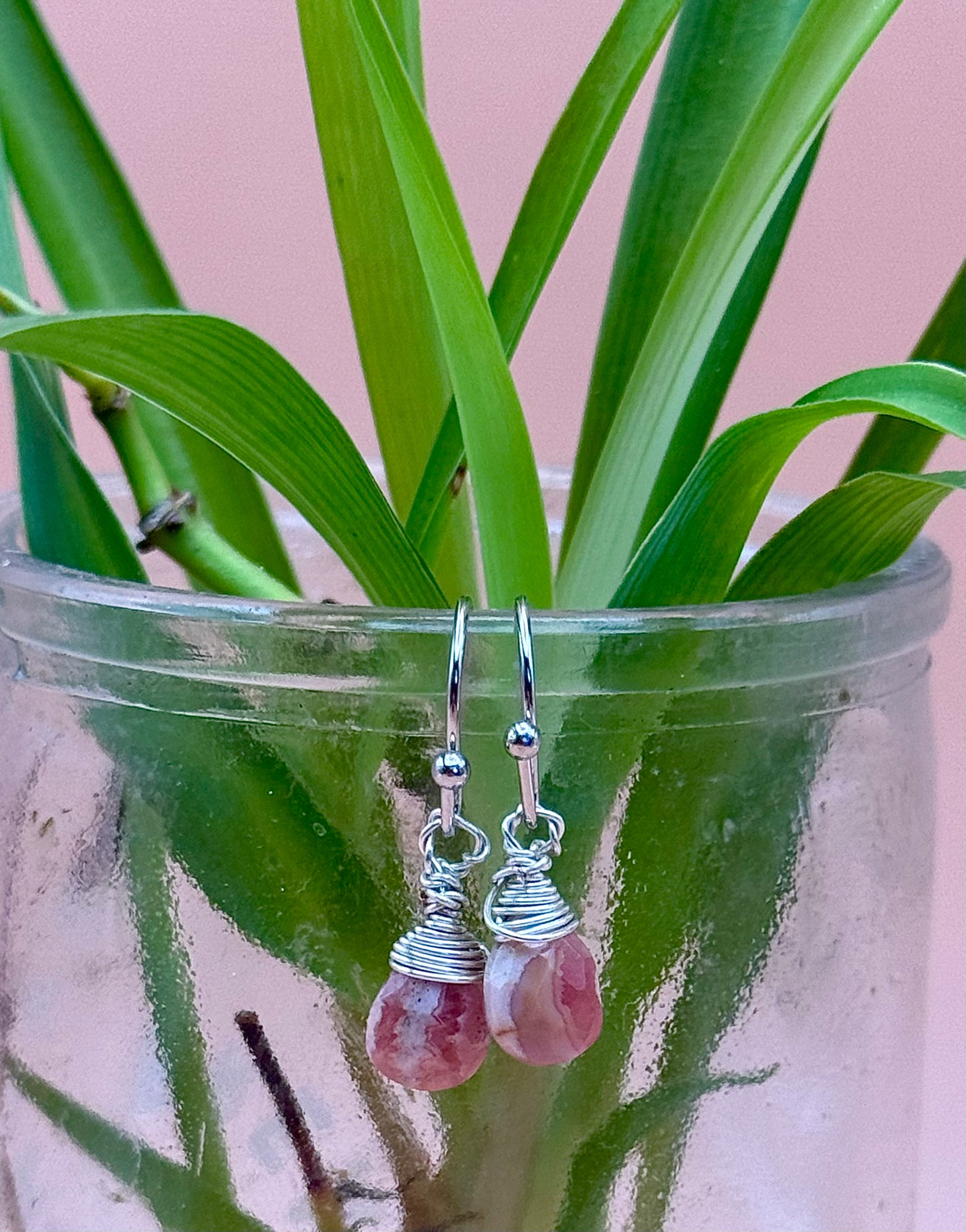 Blossom Designs Rhodochroisite Dangle Earrings