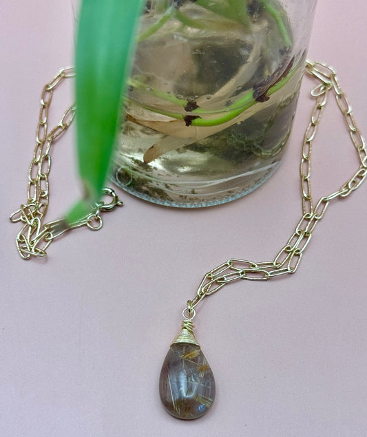 Blossom Designs Rutilated Quartz Necklace