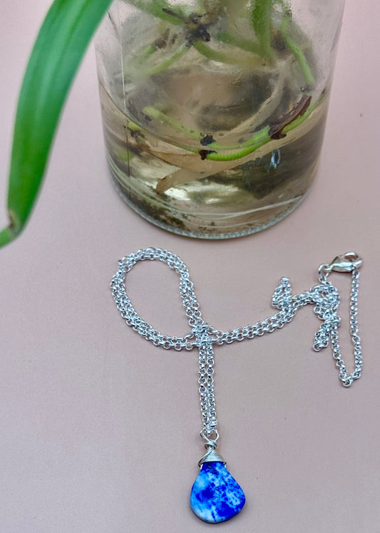 Blossom Designs Lapis Fracture Necklace