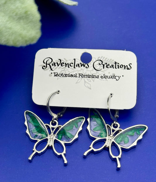 Ravenclaws Creations- Botanical Butterfly Earrings