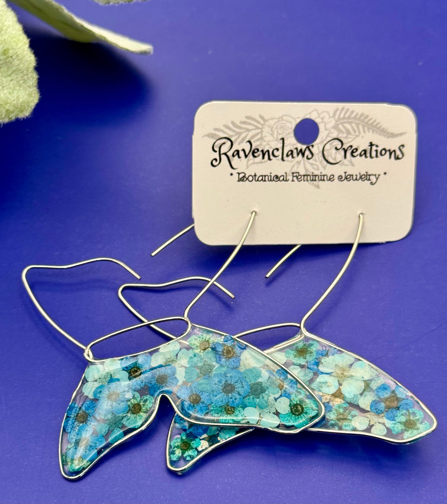 Ravenclaws Creations- Botanical Butterfly Earrings