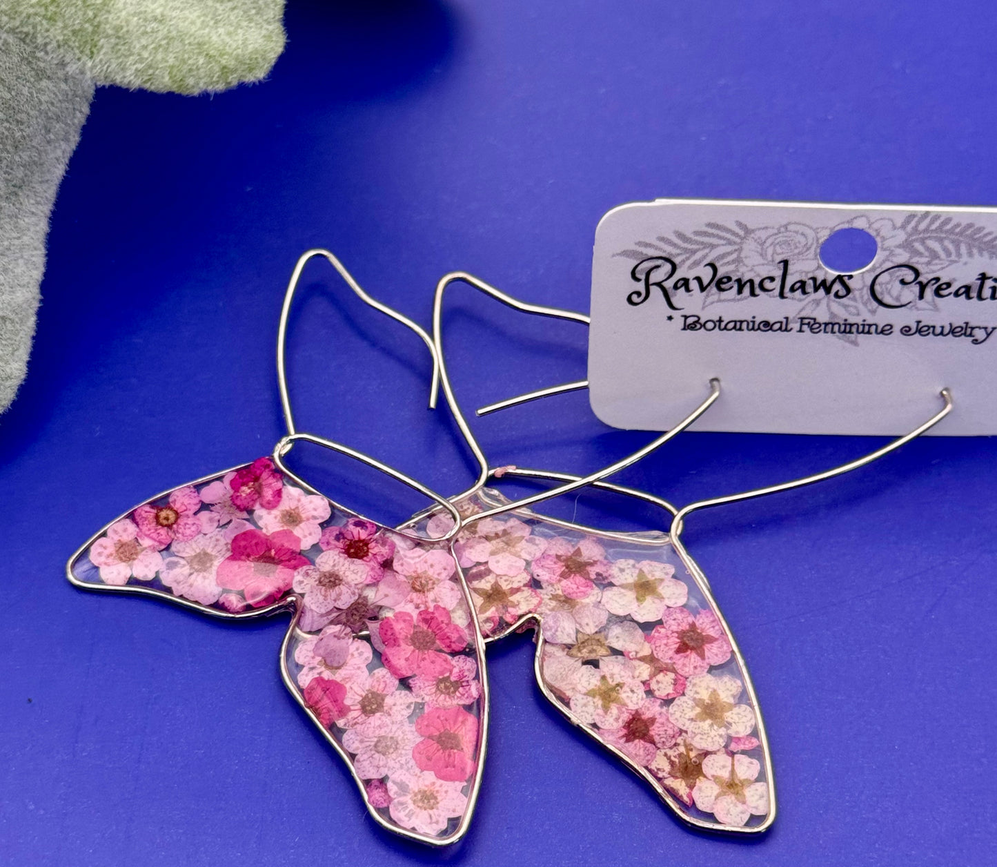 Ravenclaws Creations- Botanical Butterfly Earrings