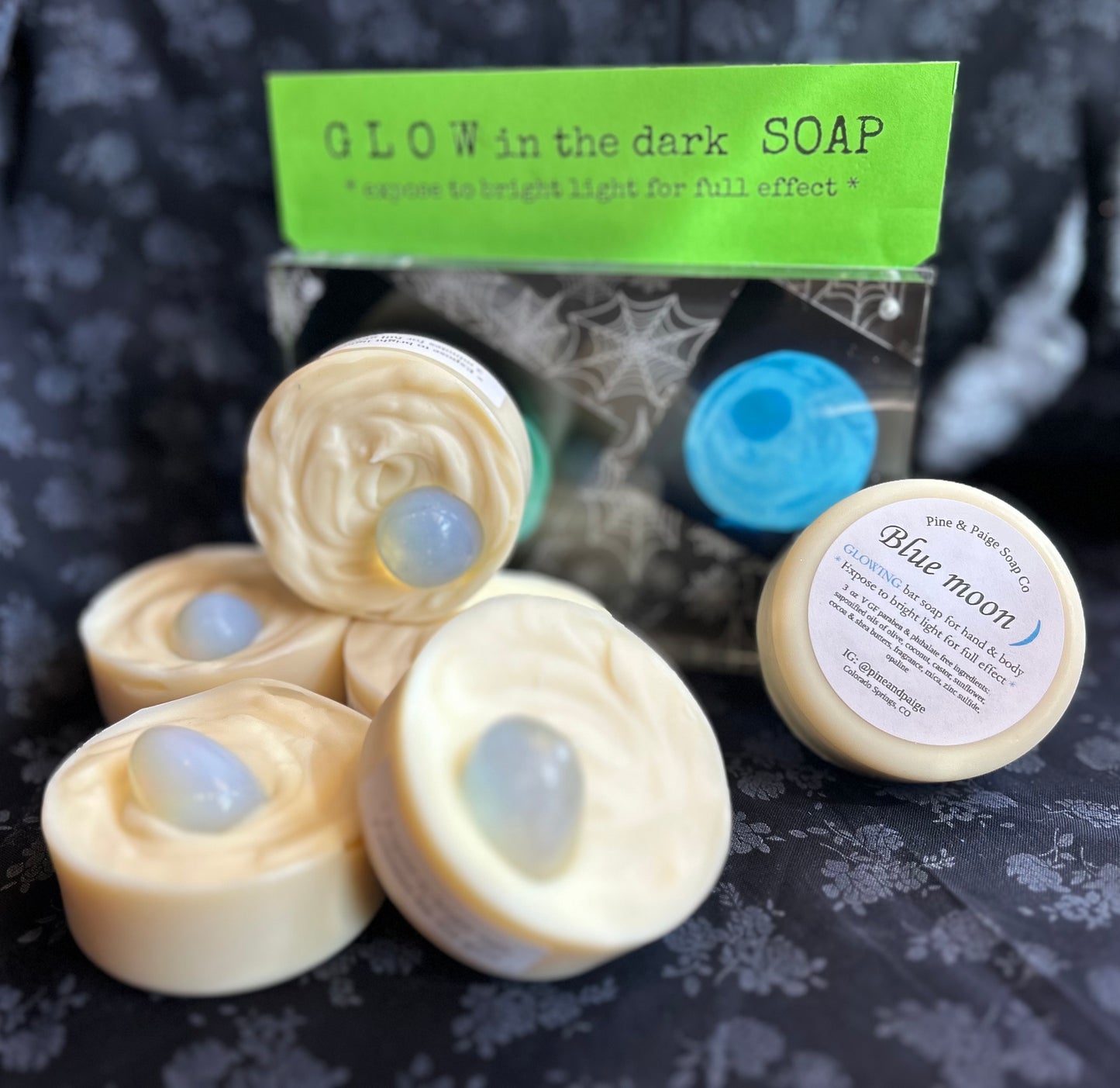 Pine & Paige Soaps: Blue Moon- Glow in the Dark