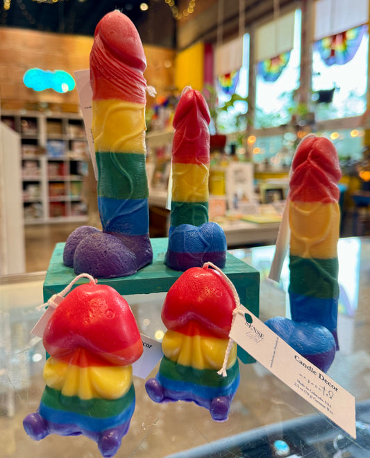 Sense by Cin- Body Shapes Candles- Rainbow Dicks