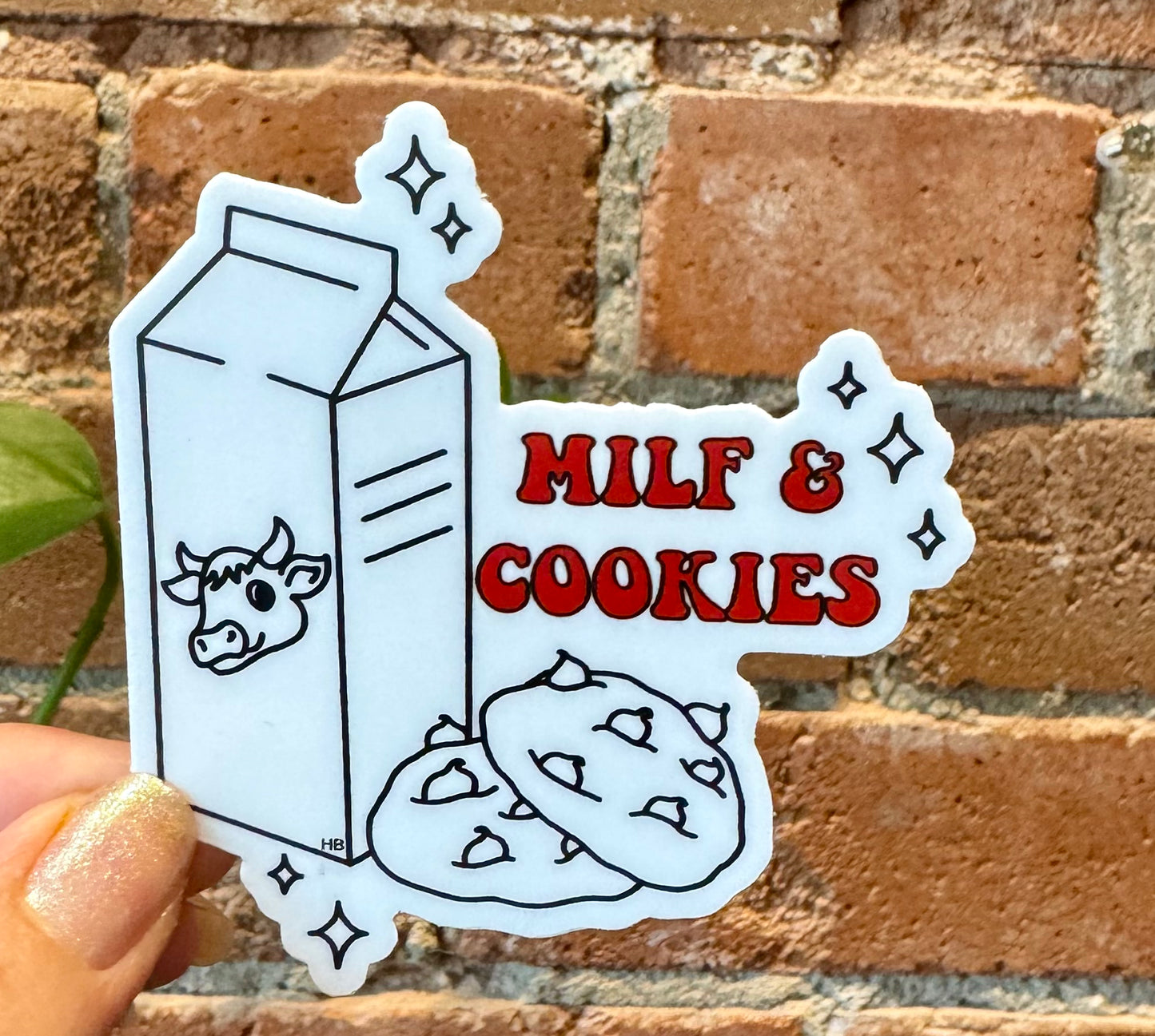 Huckleberry Beads- Milf & Cookies Sticker