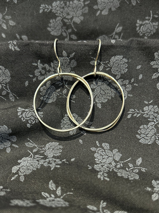 Tactile Studios- Sterling Scribble Hoops