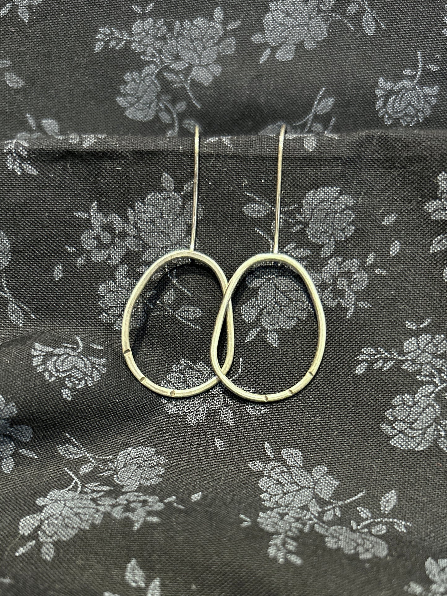 Tactile Studios- Sterling Off Circle Earrings