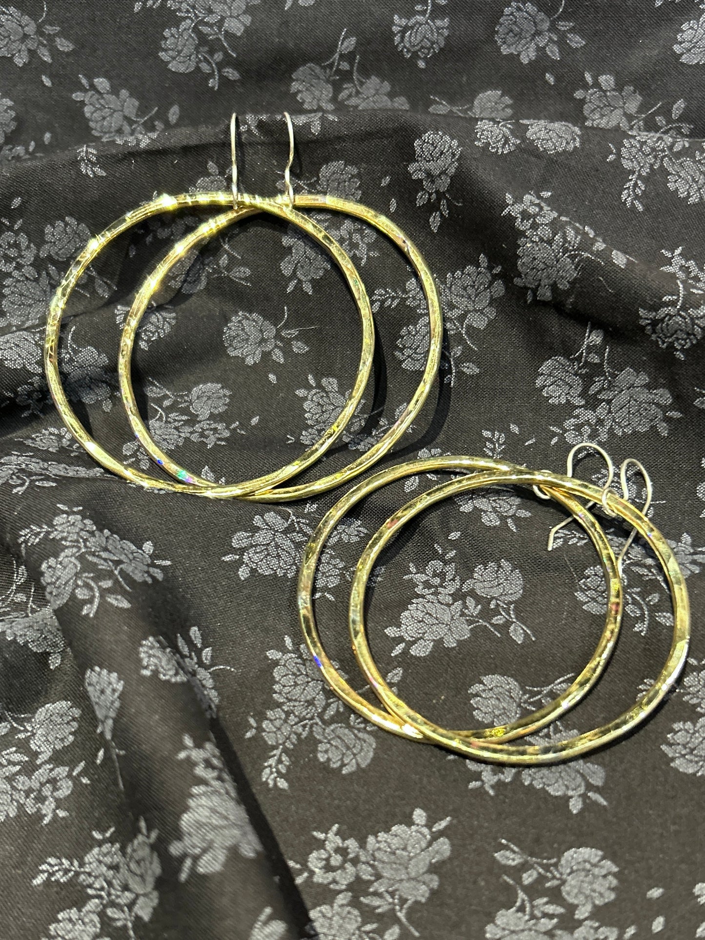 Tactile Studios- Brass Bangle Hoop Earrings