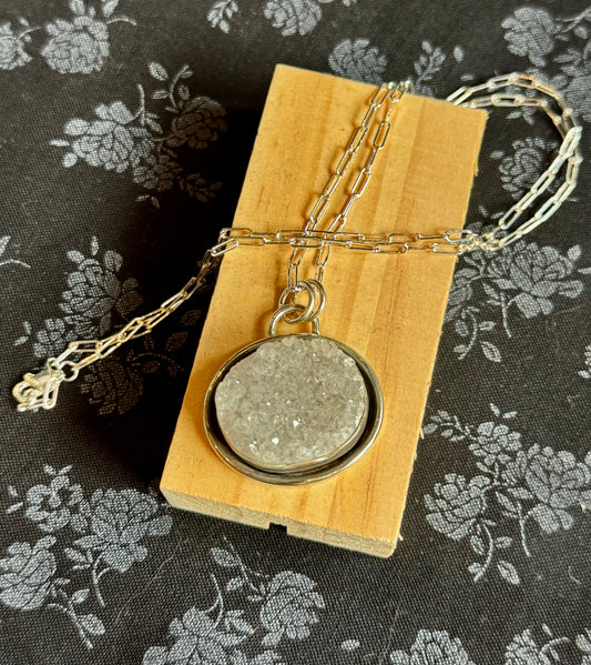 Tactile Studios- Quartz Druzy Necklace