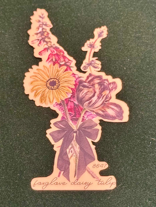Foxglove Daisy Tulip Protest Sticker