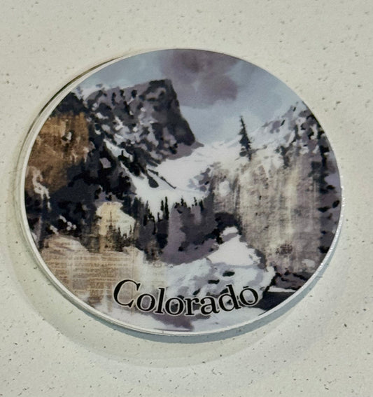 Christine Borst- Vintage Round Colorado Sticker