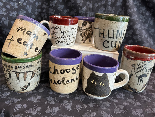 Nitra Olsen Ceramics- Cat Lover Drinkware