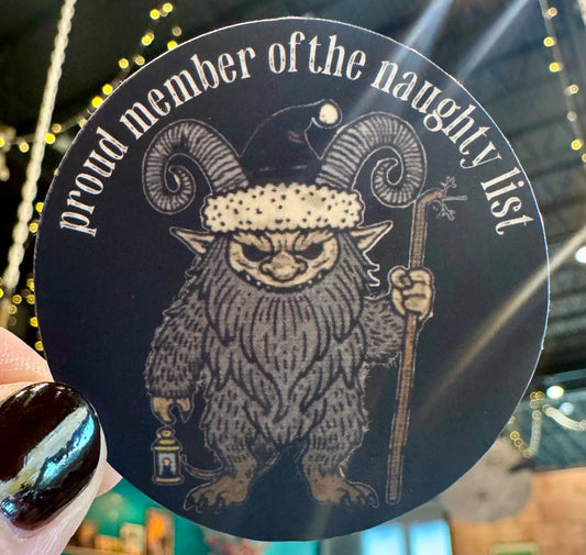 Proud Member of the Naughty List Krampus Sticker