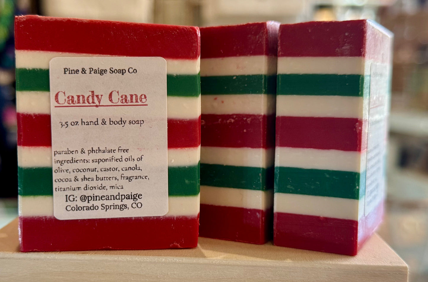 Pine & Paige Soap: Candy Cane