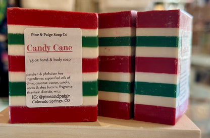 Pine & Paige Soap: Candy Cane