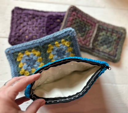 Knots & Crafts by Mikayla Granny Square Zipper Pouch