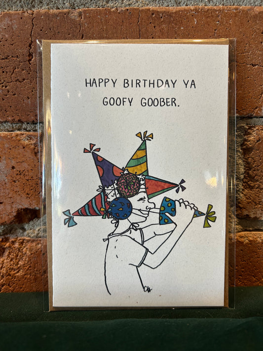 Doodled By Carrie- Birthday Card- Goofy Goober