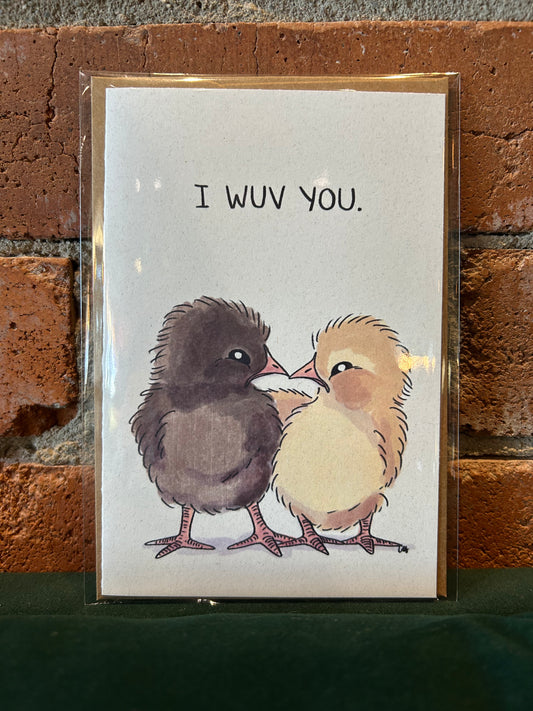 Doodled By Carrie- Love Card- I Wuv You
