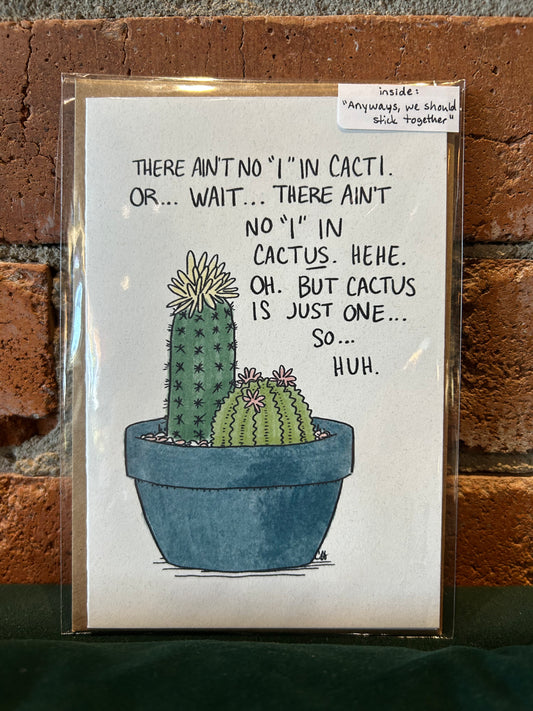 Doodled By Carrie- Love Card-Cacti