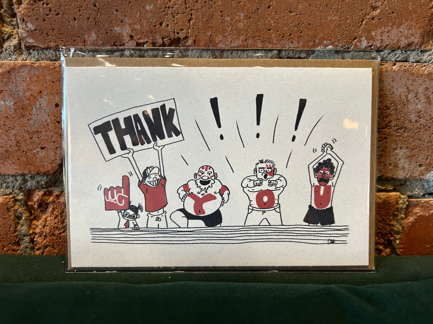 Doodled By Carrie- Thank You Card- Fans