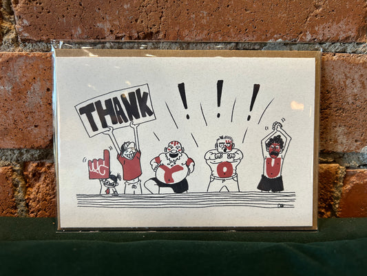 Doodled By Carrie- Thank You Card- Fans