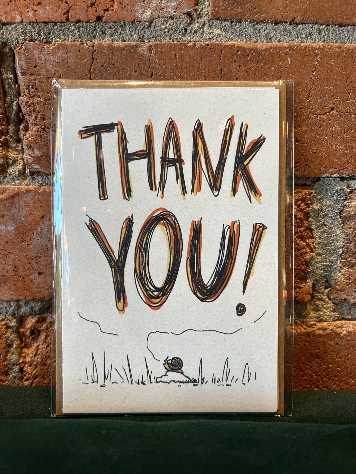 Doodled By Carrie- Thank You Card- Snail