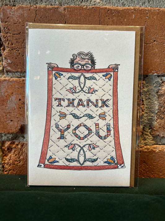 Doodled By Carrie- Thank You Card- Quilt