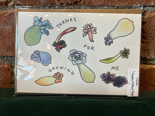 Doodled By Carrie- Mother's Day -Thanks for Growing Me Card